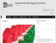 Tablet Screenshot of goldsmithmortgages.co.uk